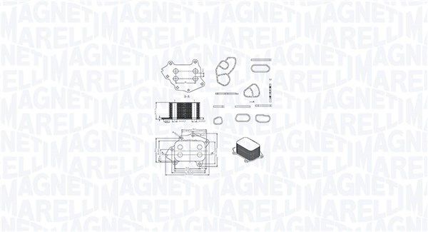 Chłodnica oleju, olej silnikowy MAGNETI MARELLI 350300002400