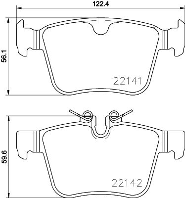 Zestaw klocków hamulcowych, hamulce tarczowe BREMBO P 86 029