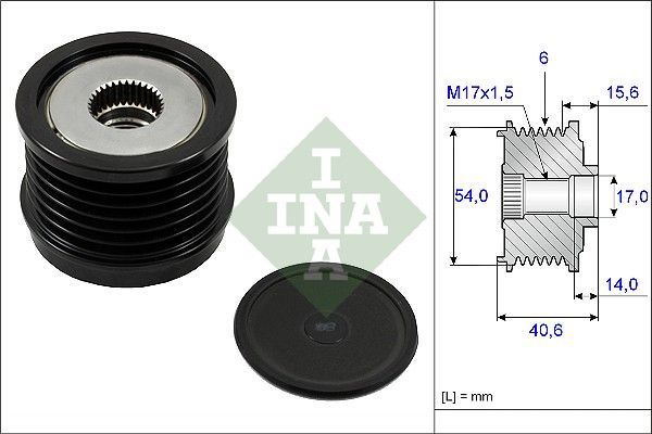 Alternator - sprzęgło jednokierunkowe INA 535023010