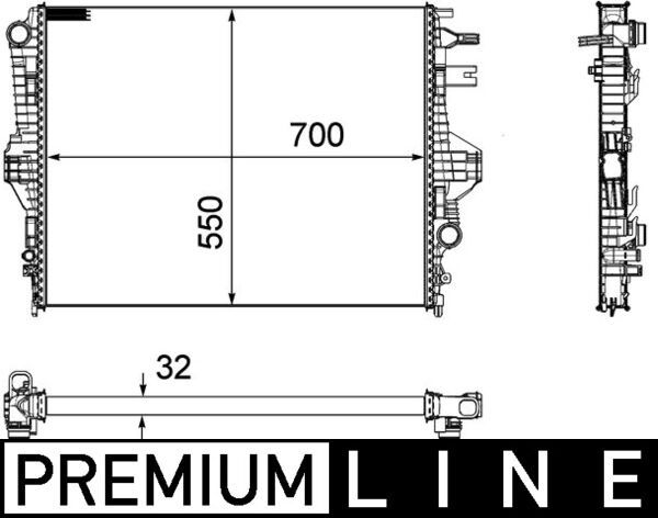 Chłodnica, układ chłodzenia silnika MAHLE cr 1184 000p
