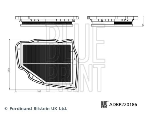 Filtr powietrza BLUE PRINT ADBP220186