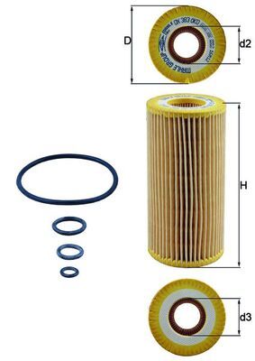 Filtr oleju MAHLE OX383D