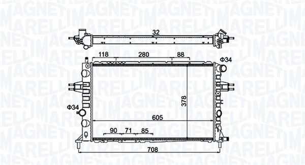 Chłodnica, układ chłodzenia silnika MAGNETI MARELLI 350213192300