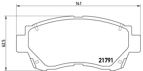 Zestaw klocków hamulcowych, hamulce tarczowe BREMBO P 83 027