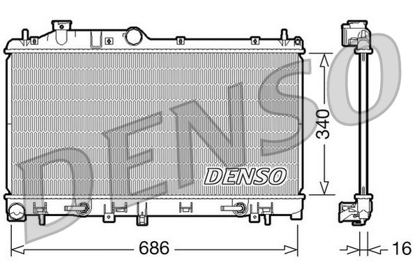 Chłodnica, układ chłodzenia silnika DENSO DRM36009
