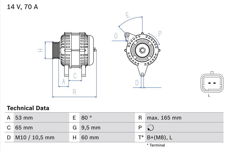 Alternator BOSCH 0 986 045 261