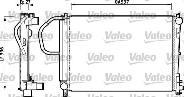 Chłodnica, układ chłodzenia silnika VALEO 732883
