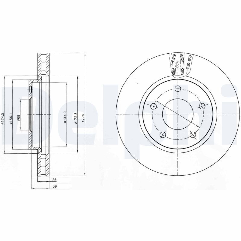 Tarcza hamulcowa DELPHI BG4258