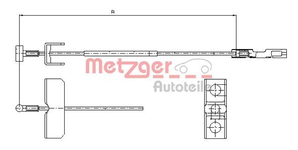 Cięgło, hamulec postojowy METZGER 11.6803