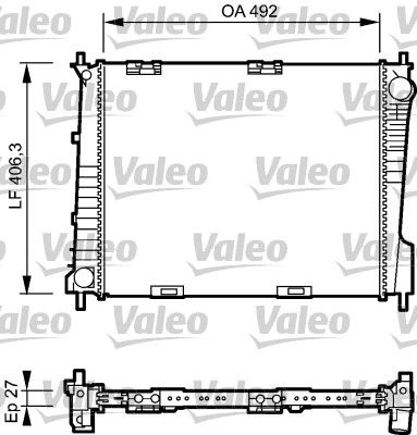Chłodnica, układ chłodzenia silnika VALEO 734462