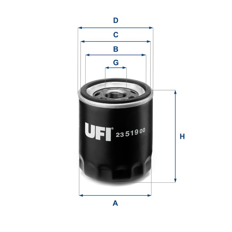 Filtr oleju UFI 23.519.00