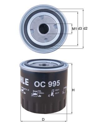 Filtr oleju MAHLE OC995