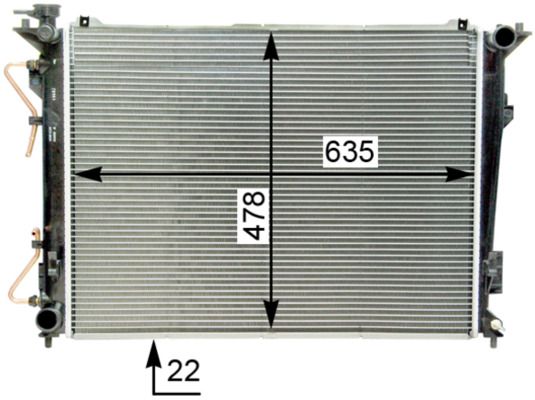Chłodnica, układ chłodzenia silnika MAHLE CR1338000S