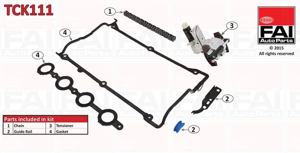 Zestaw łańcucha rozrządu FAI AutoParts tck111