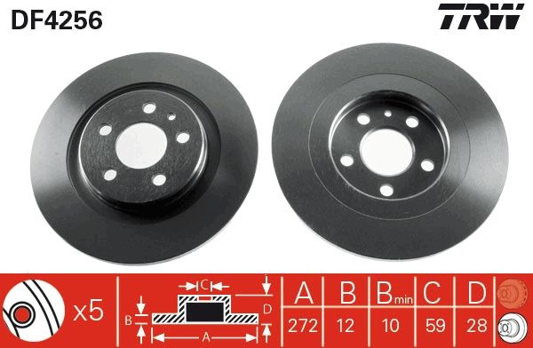Tarcza hamulcowa TRW DF4256