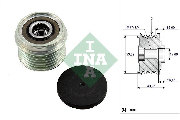 Alternator - sprzęgło jednokierunkowe INA 535 0233 10