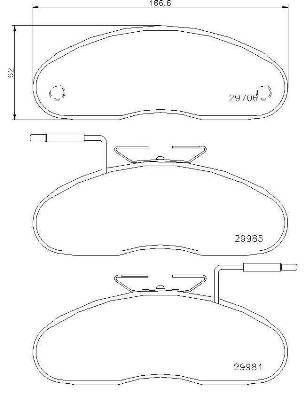 Zestaw klocków hamulcowych, hamulce tarczowe BREMBO P 56 019