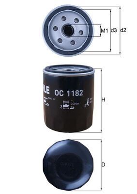 Filtr oleju KNECHT OC 1182
