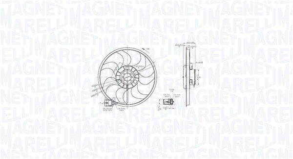 Wentylator, chłodzenie silnika MAGNETI MARELLI 069422864010
