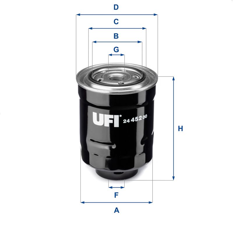 Filtr paliwa UFI 24.452.00