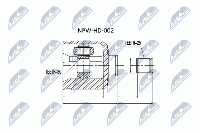 Zestaw przegubu, wał napędowy NTY NPW-HD-002