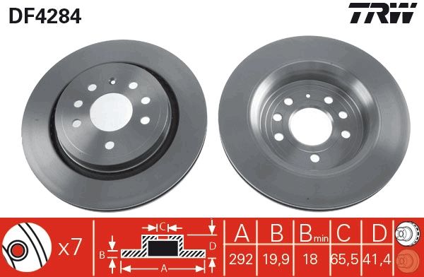 Tarcza hamulcowa TRW DF4284