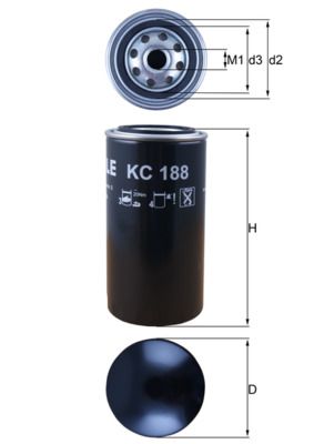 Filtr paliwa MAHLE KC188