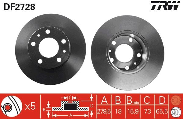 Tarcza hamulcowa TRW DF2728