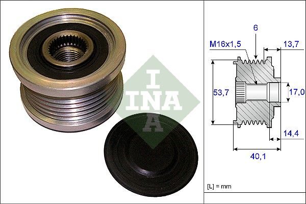 Alternator - sprzęgło jednokierunkowe INA 535 0202 10