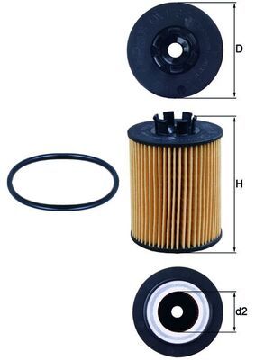 Filtr oleju MAHLE OX173/2D