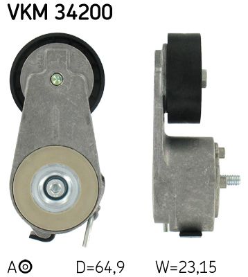 Rolka napinacza, pasek klinowy wielorowkowy SKF VKM 34200