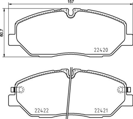 Zestaw klocków hamulcowych, hamulce tarczowe BREMBO P 30 090