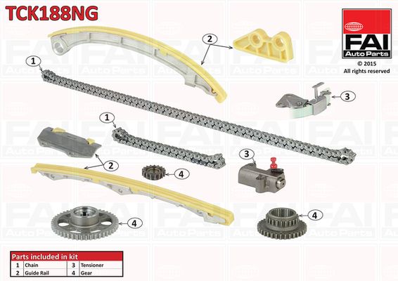 Zestaw łańcucha rozrządu FAI AutoParts tck188ng
