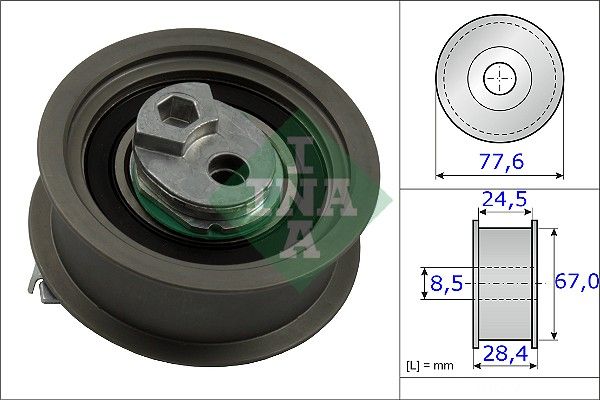 Rolka napinacza, pasek rozrządu INA 531085110