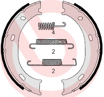 Zestaw szczęk hamulcowych, hamulec postojowy BREMBO S 50 510