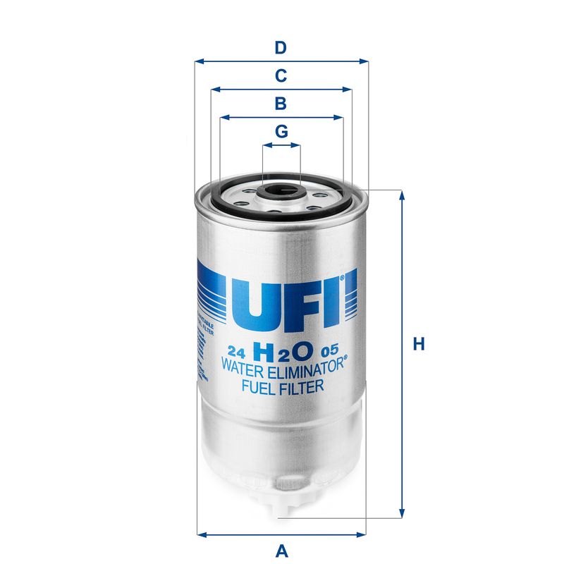 Filtr paliwa UFI 24.h2o.05