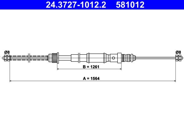 Cięgło, hamulec postojowy Ate 24.3727-1012.2