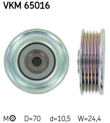 Rolka napinacza, pasek klinowy wielorowkowy SKF vkm 65016