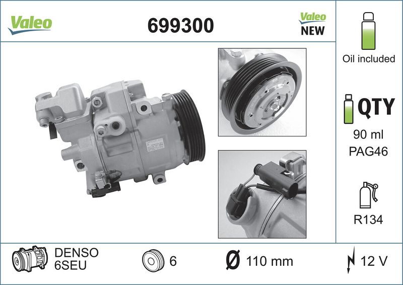 Sprężarka, klimatyzacja VALEO 699300