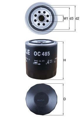 Filtr oleju KNECHT OC 485