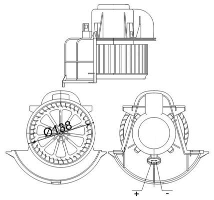 Wentylator wewnętrzny MAHLE AB113000S