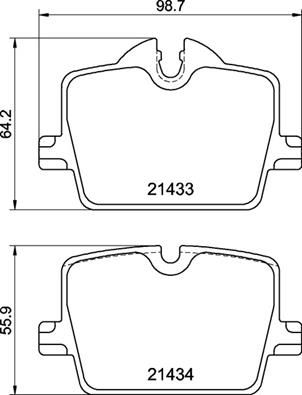 Zestaw klocków hamulcowych, hamulce tarczowe BREMBO P 06 114