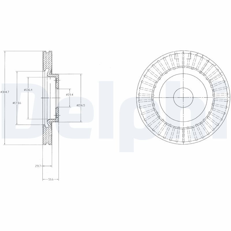 Tarcza hamulcowa DELPHI BG4214