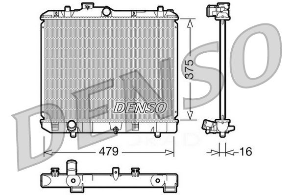 Chłodnica, układ chłodzenia silnika DENSO DRM47004