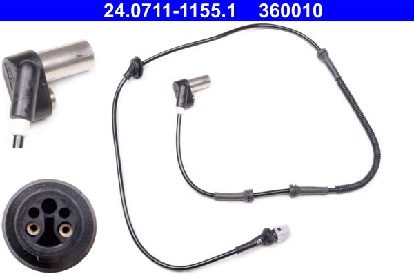 Czujnik, prędkość obrotowa koła ATE 24.0711-1155.1