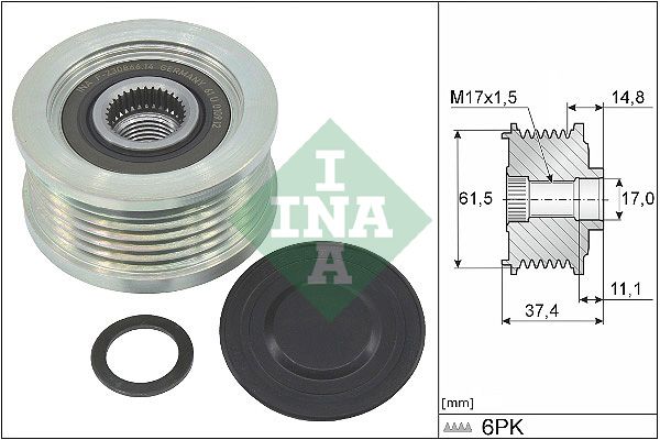 Alternator - sprzęgło jednokierunkowe INA 535034810