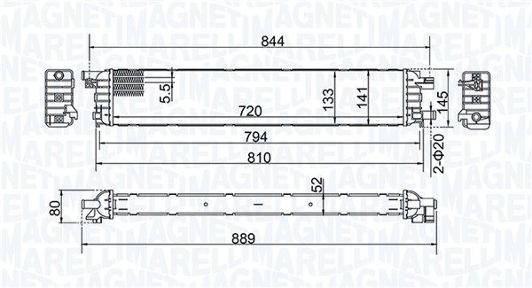 Chłodnica, układ chłodzenia silnika MAGNETI MARELLI 350213202100