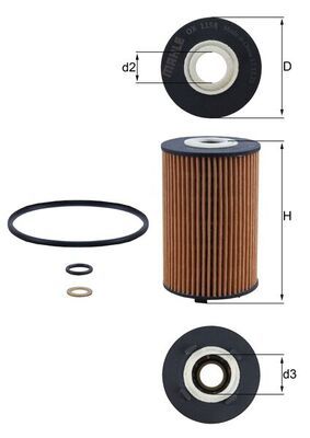 Filtr oleju MAHLE OX1158D