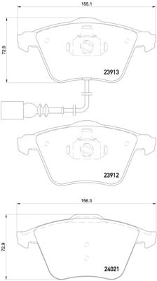 Zestaw klocków hamulcowych, hamulce tarczowe BREMBO P 85 129