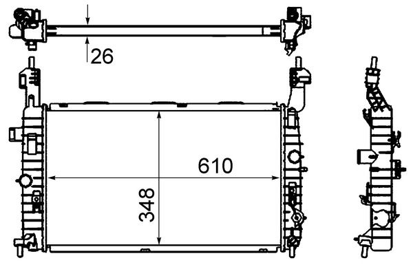 Chłodnica, układ chłodzenia silnika MAHLE CR833000S